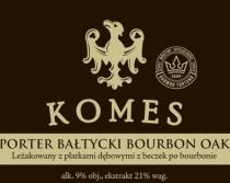pivo Komes Porter Bałtycki Bourbon Oak 21°