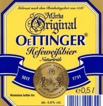 pivo Oettinger Hefeweißbier Naturtrüb - pšeničné