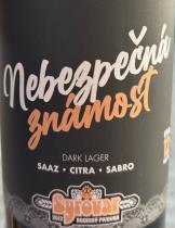 pivo Syrovar Nebezpecná Známost - tmavý ležák