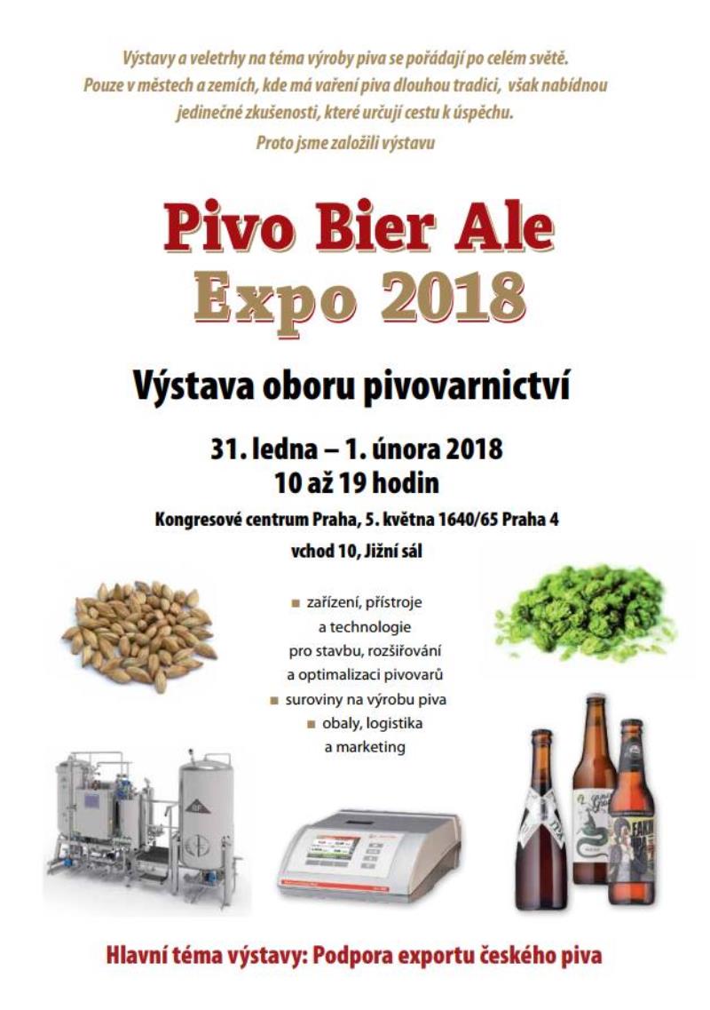 Expo 2018 Pivo Bier Ale - upoutávka