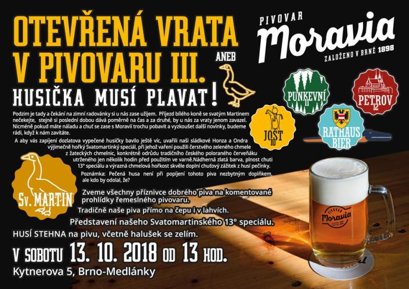 III. Otevřená vrata v pivovaru Moravia - upoutávka