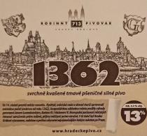 pivo Hradecké pivo 1362 - tmavé pšeničné 13°